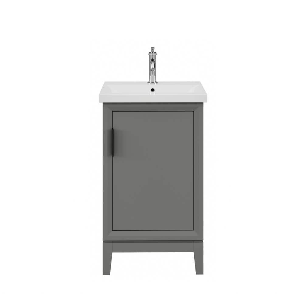 Elsa 20" Cashmere Gray Single Bathroom Vanity with Ceramic Sink