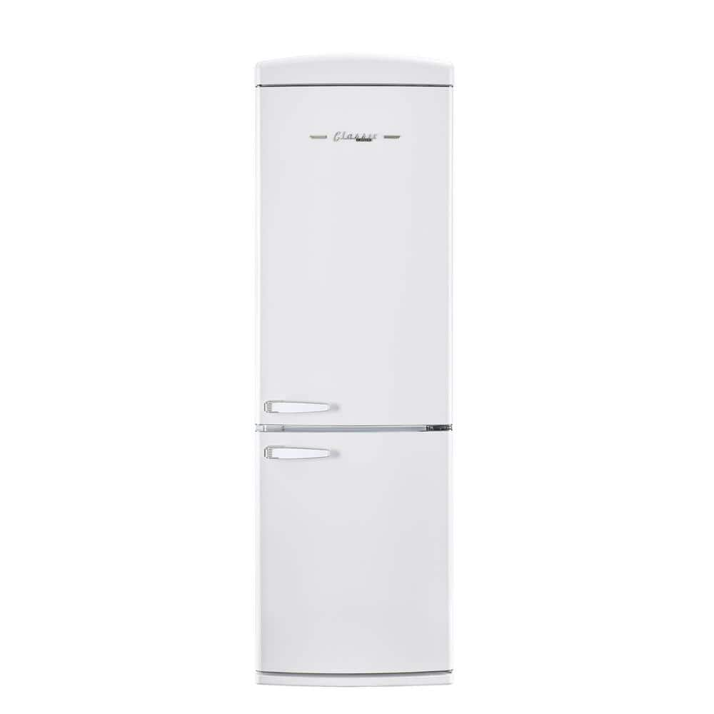 Unique Appliances Classic Retro 23.8 in 11.7 cu. ft. Frost Free Retro Bottom Freezer Refrigerator in Marshmallow White, ENERGY STAR