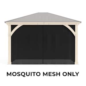 Mosquito Mesh Kit to fit Meridian 12 ft. x 14 ft. Gazebo with UV resistant Phifer Material and Easy Glide Tracks