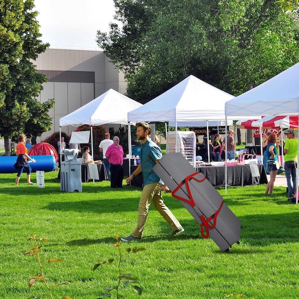 10 x 10 ft. Pop Up Canopy Tent Wheeled Storage Bag, Rolling Carry Bag with Sturdy Handles, Buckle Strap, and Pocket