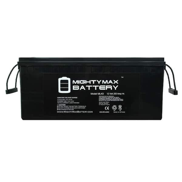 MIGHTY MAX BATTERY 12V 200Ah 4D SLA Replacement Battery for Napa 7266 ...