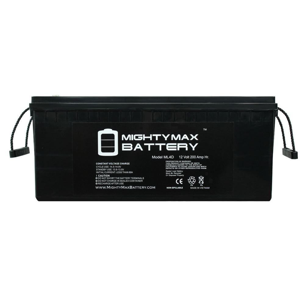 Mighty Max Battery ML4D 12-Volt 200 Ah Rechargeable AGM Sealed Lead AC