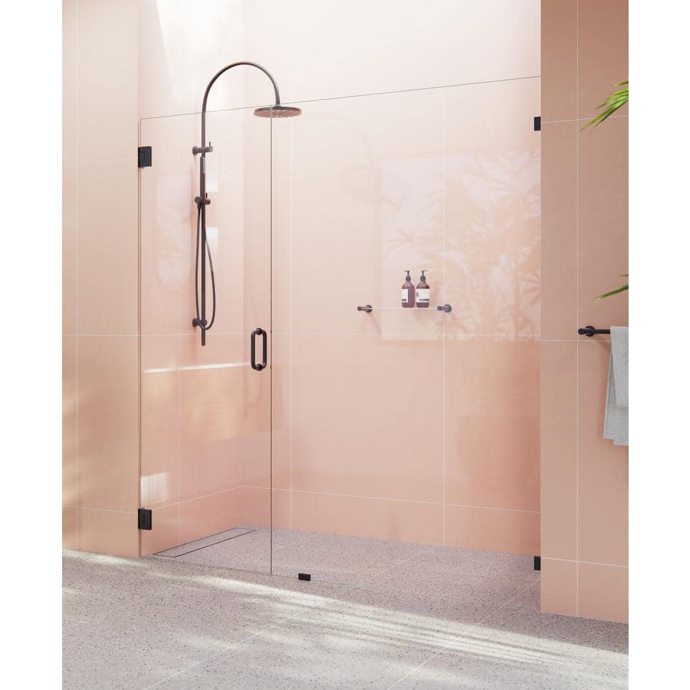 Illume Matte Black Frameless Tempered Glass Shower Door