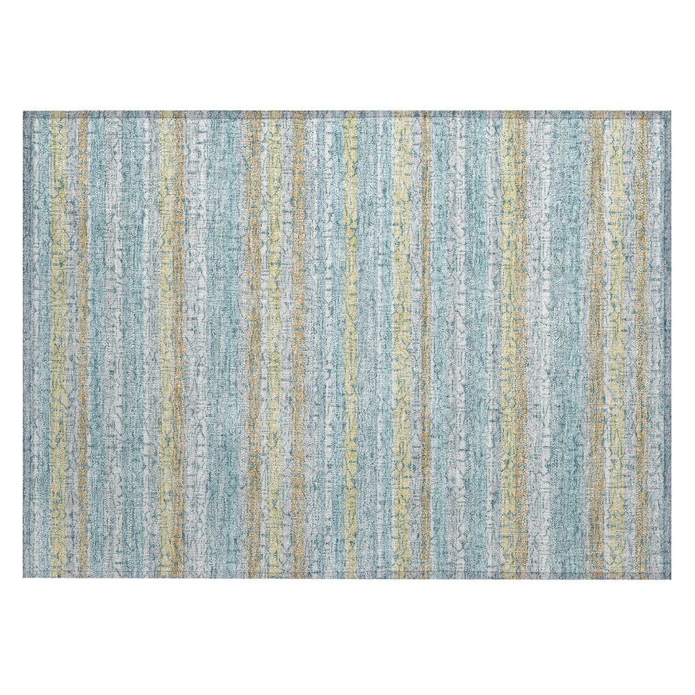 Chantille Machine Washable Indoor/Outdoor Abstract ACN2855 Teal 3 ft. x 4 ft. Area Rug price history on PriceWatchPro