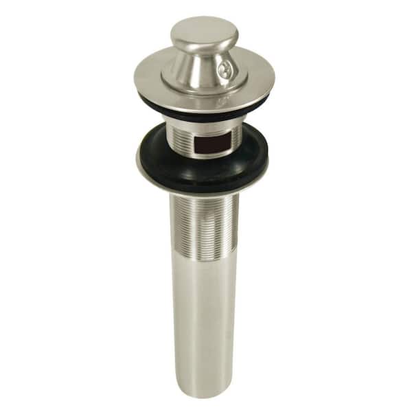 Kingston Brass Fauceture 17-Gauge Lift and Turn Bathroom Sink Drain in Brushed Nickel with Overflow