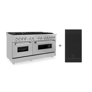 60 in. 9 Burner Double Oven Dual Fuel Range in Fingerprint Resistant Stainless Steel with Griddle