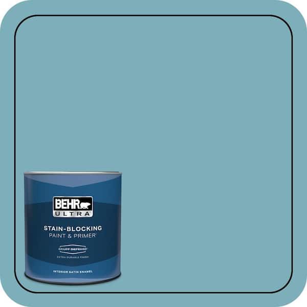 BEHR ULTRA 1 qt. #520F-4 November Skies Extra Durable Satin Enamel Interior Paint & Primer