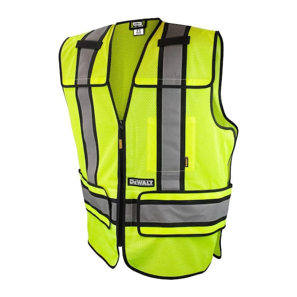 DEWALT Small/Large High Visibility Green Adjustable Breakaway Vest  DSV421-S/L The Home Depot