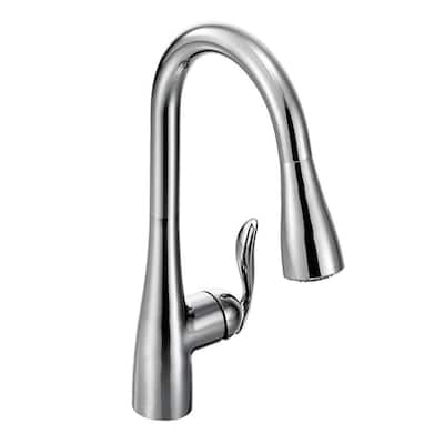 Arbor Single-Handle Pull-Down Sprayer Kitchen Faucet with Power Boost in Chrome