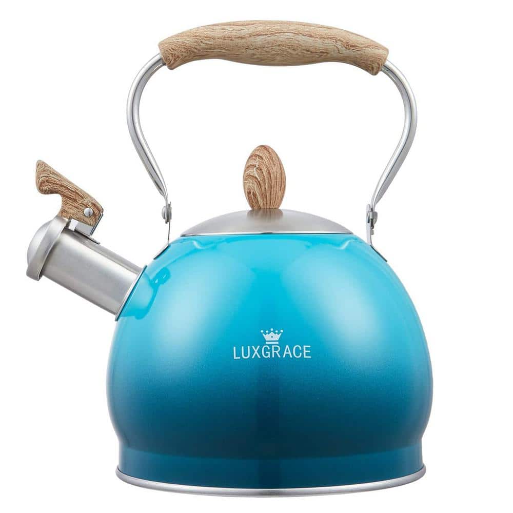 POLIVIAR Tea Kettle, 2.7 Quart Seabed Blue Teapot Stovetop, Loud Whistling  Tea and Coffee Kettle, Food Grade Stainless Steel and Anti-Hot Handle