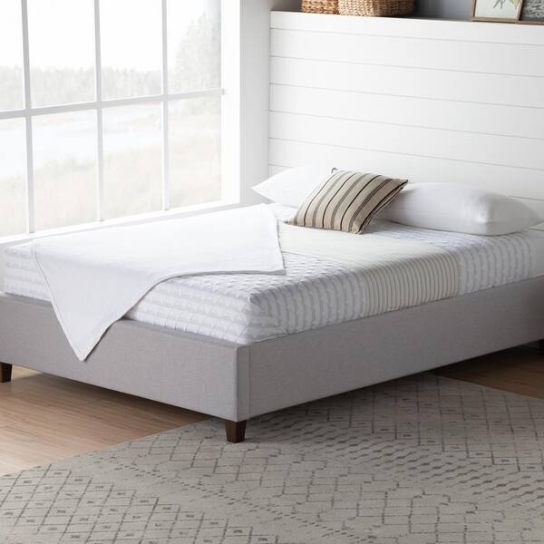 Brookside Ava Stone, Full Upholstered Platform Bed with Slats
