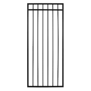 2.75 ft. x 5.67 ft. Coral Profile Black Iron Flat Top Fence Gate
