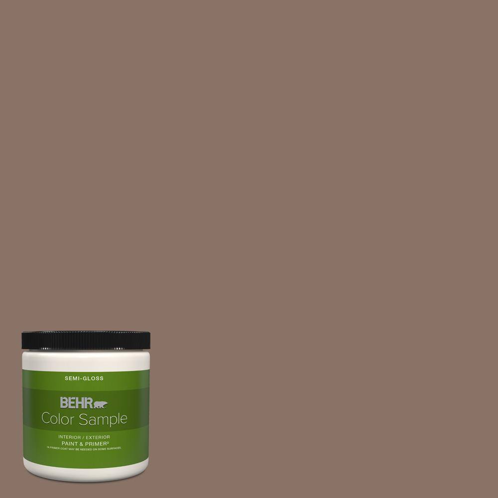BEHR PREMIUM PLUS 8 oz. 770B6 Oakwood Brown SemiGloss Interior