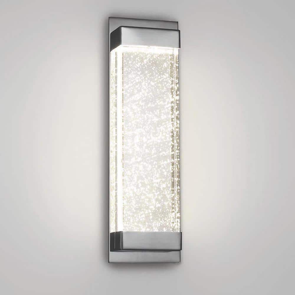 Mythical 18" Polished Nickel LED Wall Sconce with Dimmable Crystal
