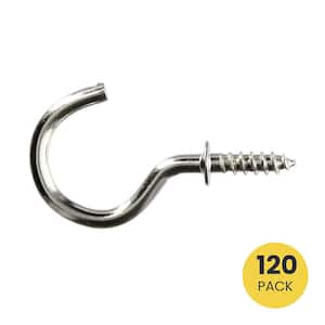 Everbilt 7/8 in. Satin Nickel Safety Cup Hook (3-Piece per Pack) 803124 -  The Home Depot