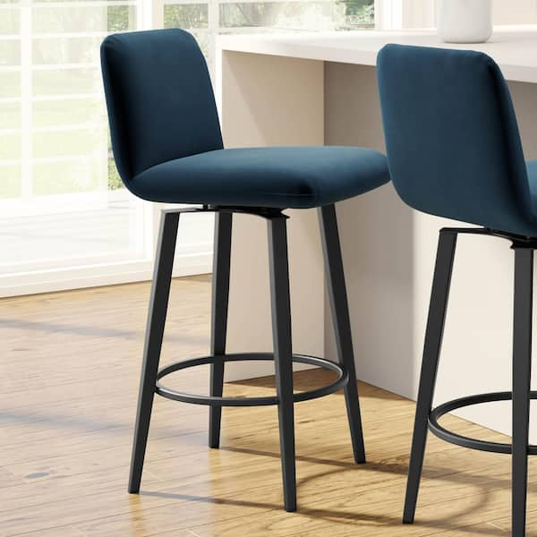 velvet swivel counter stool