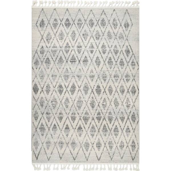 nuLOOM Daphne Tribal Diamonds Trellis Beige 9 ft. x 12 ft. Area Rug