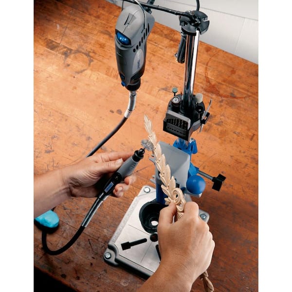 Dremel Rotary Tool WorkStation Stand and Drill Press with Rotary Keyless Multi-Chuck for 1/32 to 1/8 in. Accessory Shank 220-01+4486 The Home Depot