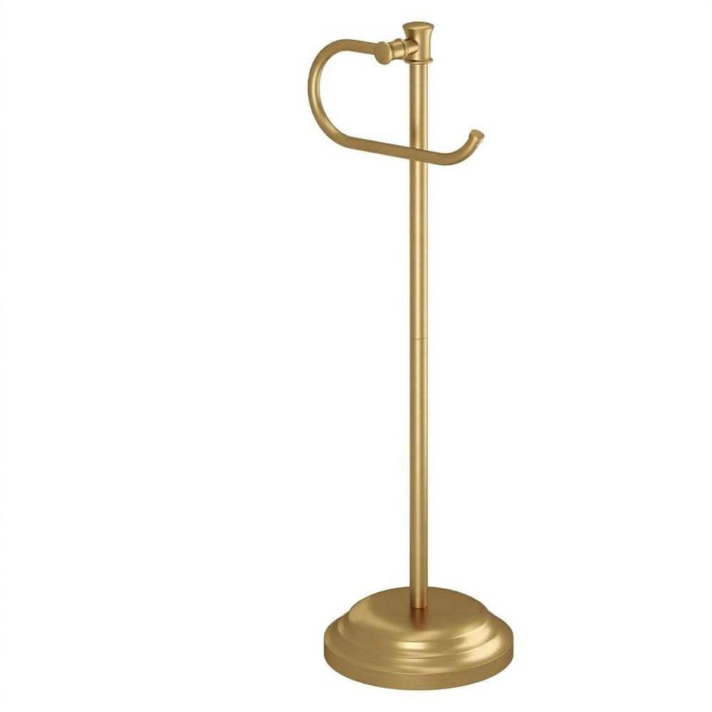 Free Standing Bathroom Toilet Paper Holder with Storage Rack and Rotating Hand Towel Bar Brushed Gold price history on PriceWatchPro