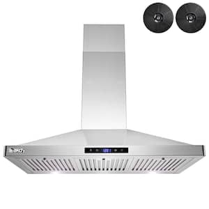 AKDY 30 in. Convertible Kitchen Wall Mount Range Hood in Stainless 
