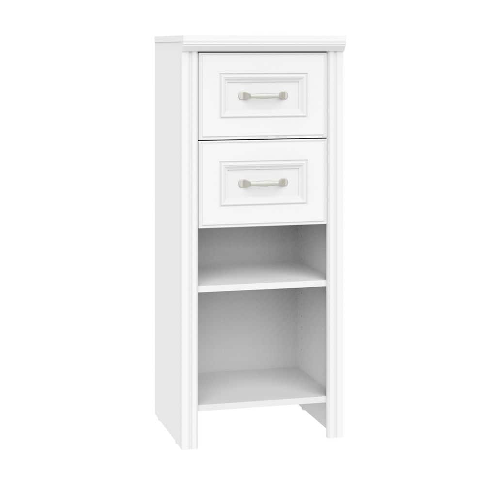 Impressions 41.1 in. x 16.97 in. x 14.58 in. White Laminate 4-Shelf 2-Drawer Wood Closet System price history on PriceWatchPro