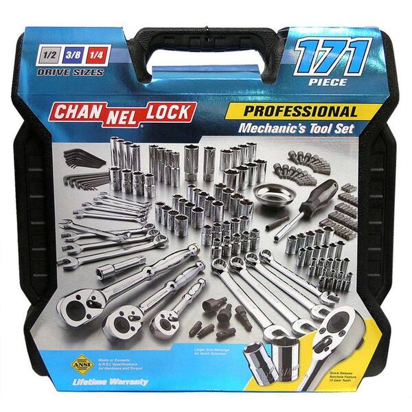 Channellock Mechanic S Tool Set 171 Piece 39053 The Home Depot