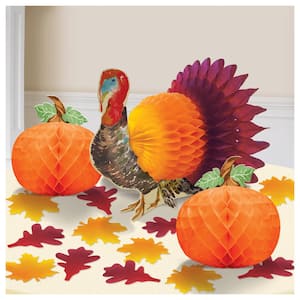 12 in. Traditional Thanksgiving Table Decorating Kit (4-Pack)