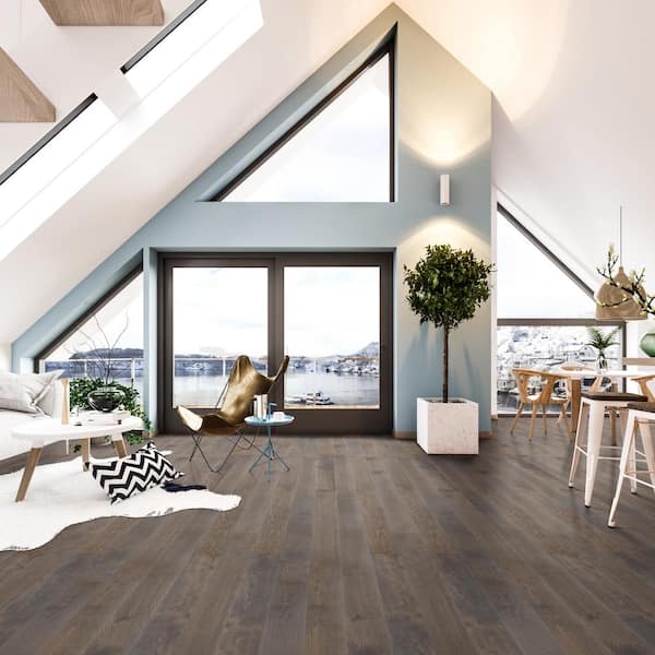 A&A Surfaces Woodridge Derlin Oak 0.28 in. x 6.5 in. Waterproof Wire Brushed Engineered Hardwood Flooring (1040.16 sq. ft./pallet)
