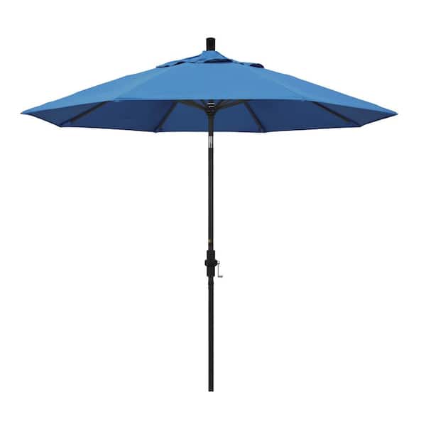 California Umbrella 9 ft. Aluminum Collar Tilt Patio Umbrella in Capri Pacifica
