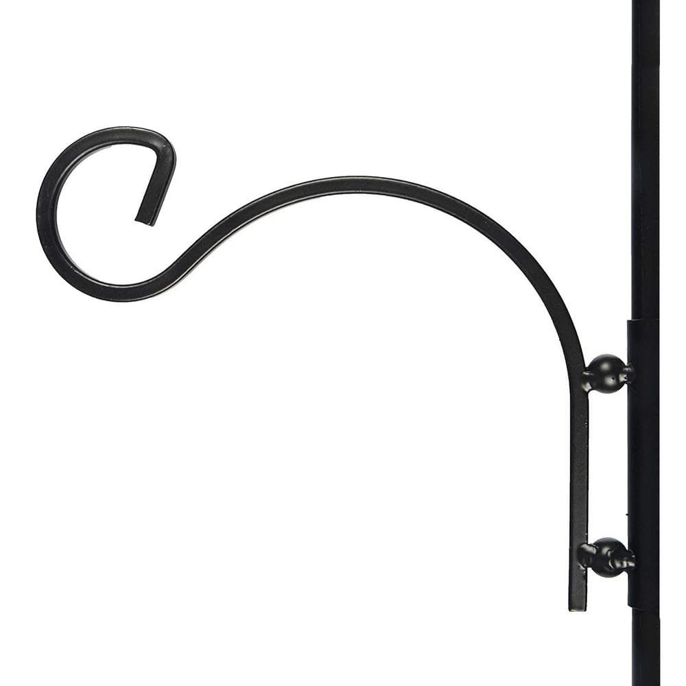Black Metal Deluxe Bird Feeding Station Kit with Bird Bath and Hooks