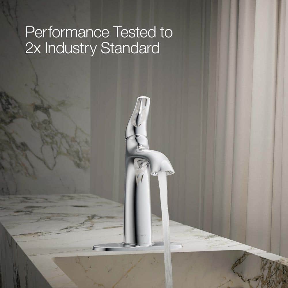 Easmor Polished Chrome Single Handle Bathroom Faucet