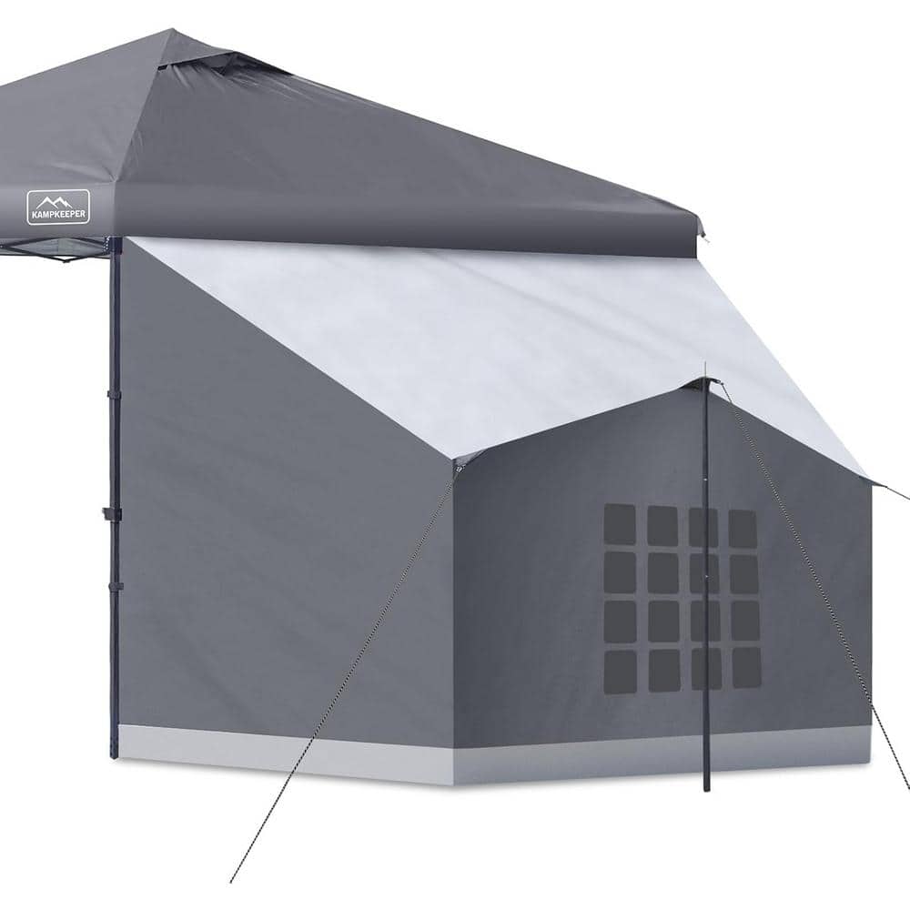 Dark Grey 9.7 ft.x 3.9 ft.  2-Person Side Tent Accessory, Compatible with 1