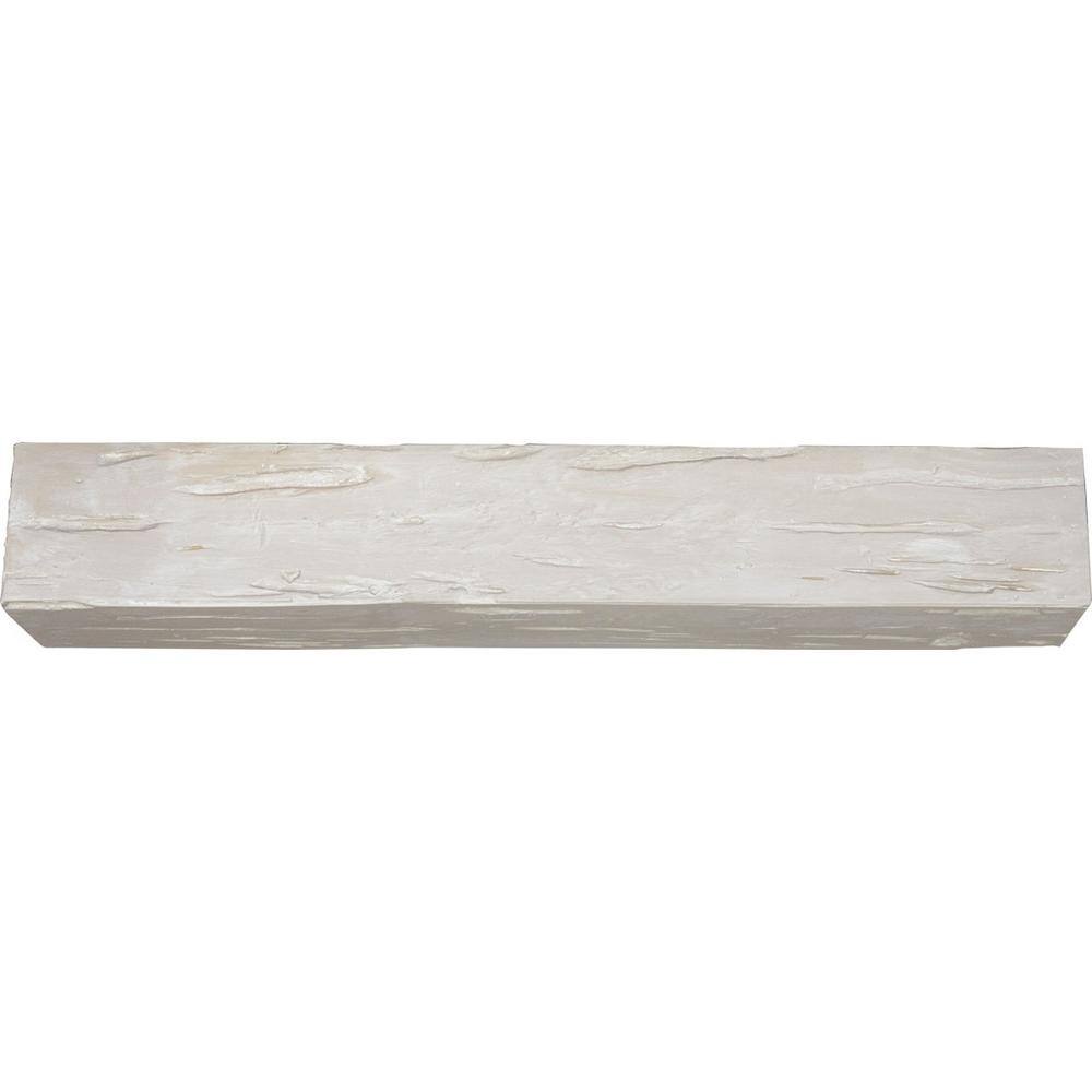 White Washed Faux Wood U-Beam, 8ft x 10in x 8in