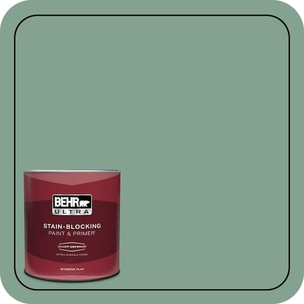 BEHR ULTRA 1 qt. #MQ6-11 Mossy Bench Extra Durable Flat Interior Paint & Primer