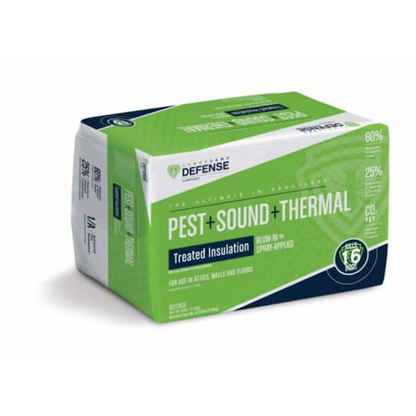 25 lbs. Sanctuary Defense Cellulose Blown-in Insulation or Spray-Applied Insulation
