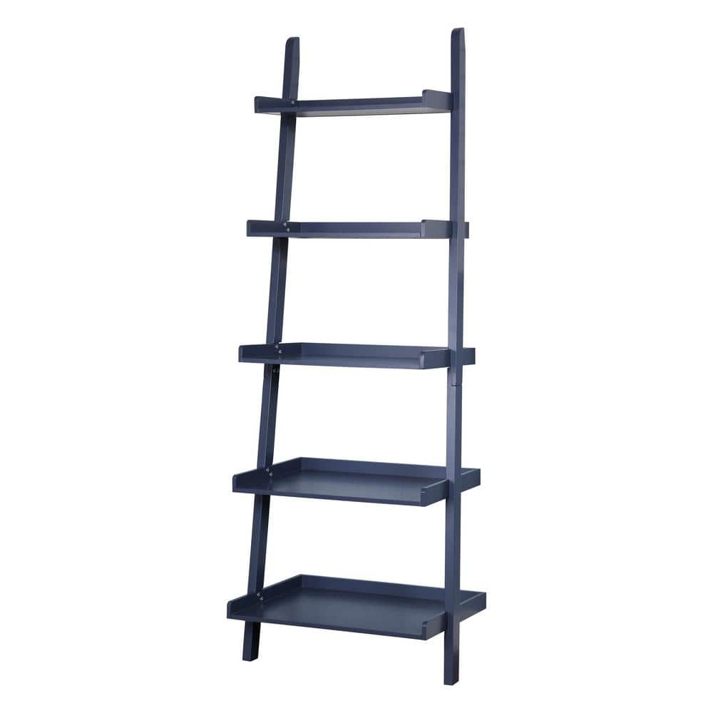 26.75 in. W x 72.50 in. H x 16.30 in. D Wood Rectangular 5-Tier Shelf in Na