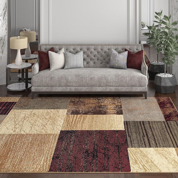 Elegance Multi 5 ft. x 7 ft. Contemporary Area Rug