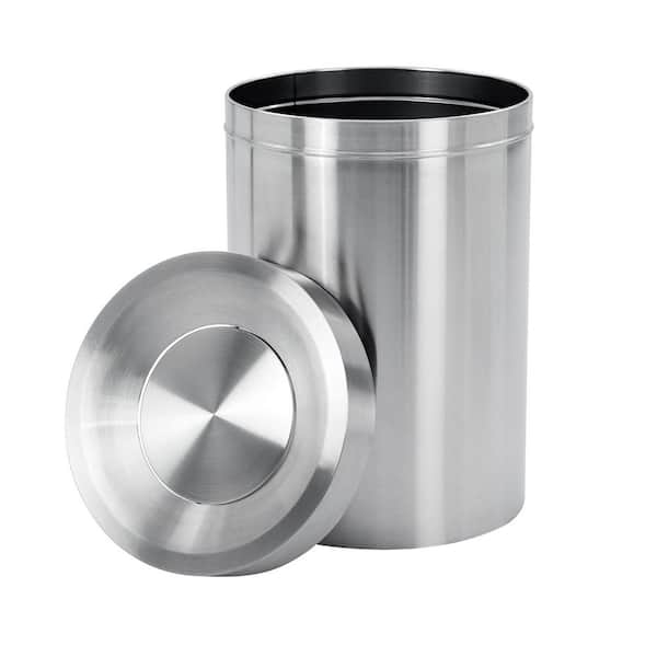 100 gal. Heavy-Duty Stainless Steel Commercial Trash Can and Recycling Bin Station with Swing Lid