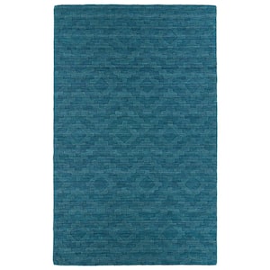 Imprints Modern Turquoise 8 ft. x 11 ft. Area Rug