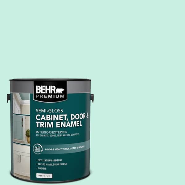 BEHR PREMIUM 1 gal. #P430-1 Summer House Semi-Gloss Enamel Interior/Exterior Cabinet, Door & Trim Paint