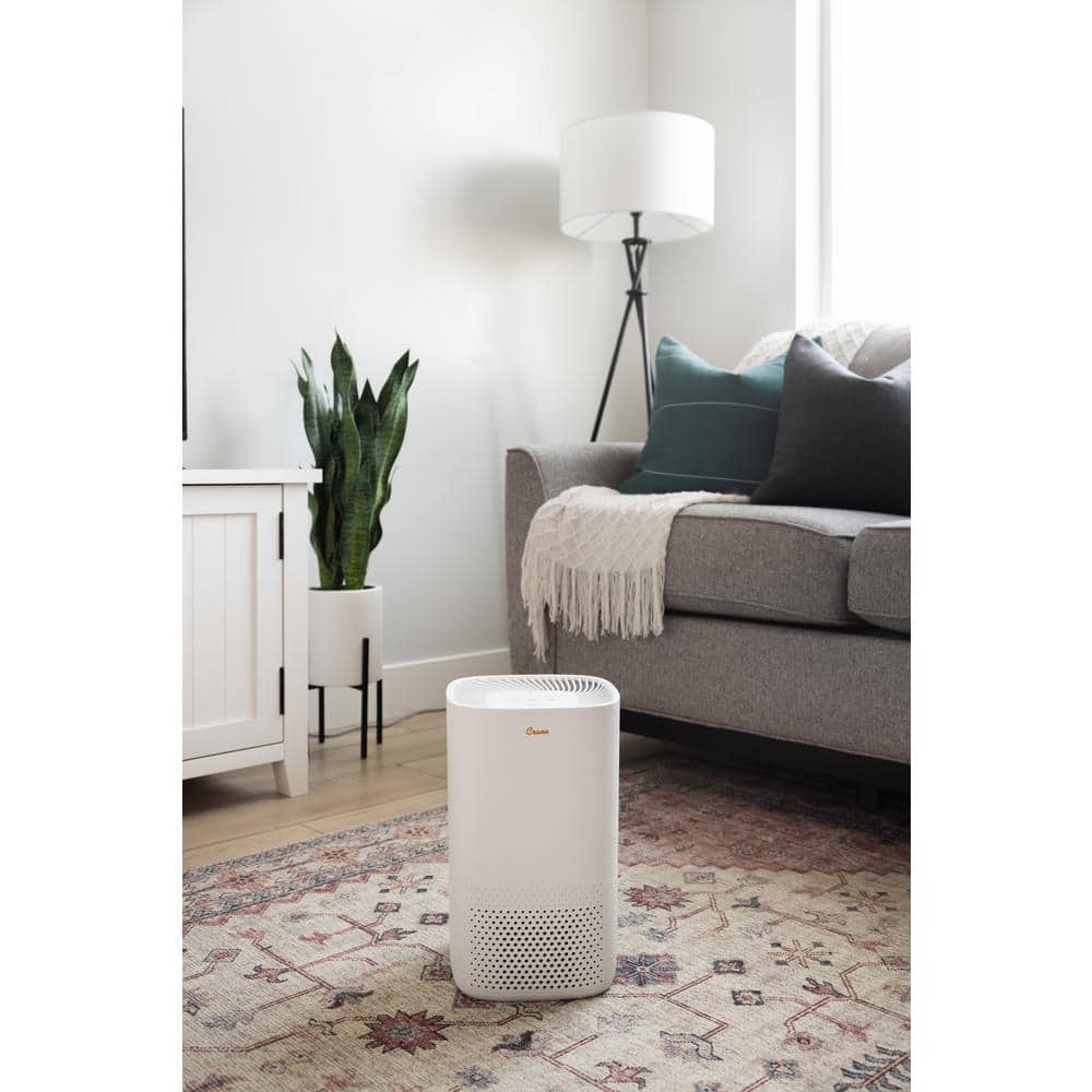 Crane White True HEPA Filter Tower Air Purifier