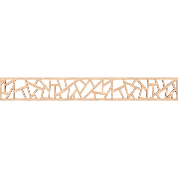 Ekena Millwork Harrisburg Fretwork 0.25 in. D x 46.5 in. W x 6 in. L Red Oak Wood Panel Moulding