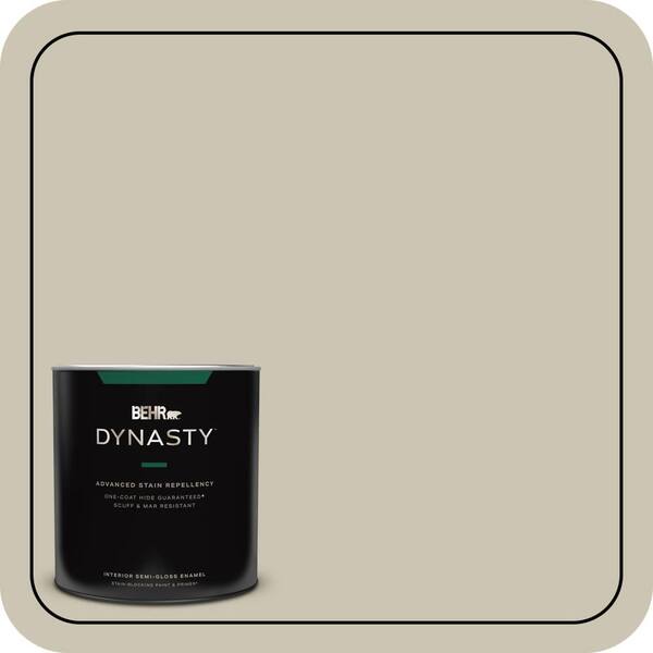 BEHR DYNASTY 1 qt. #N340-2 Dune Grass Semi-Gloss Enamel Interior Stain-Blocking Paint & Primer