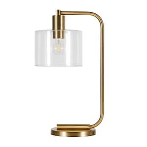 Hampton Bay Frazier 21.5 in. Antique Brass Table Lamp with USB Port  AF47012U - The Home Depot