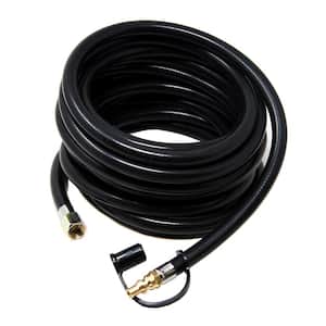 3/8 in. Flare Propane Quick Connect Hose 24 ft. with 1/4 in. Male Flow Plug for RV