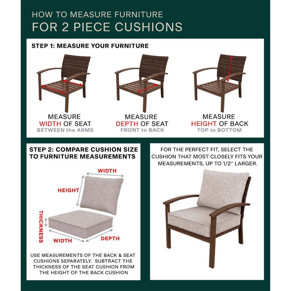 Textured Tan Deep Seating Outdoor Cushion Set