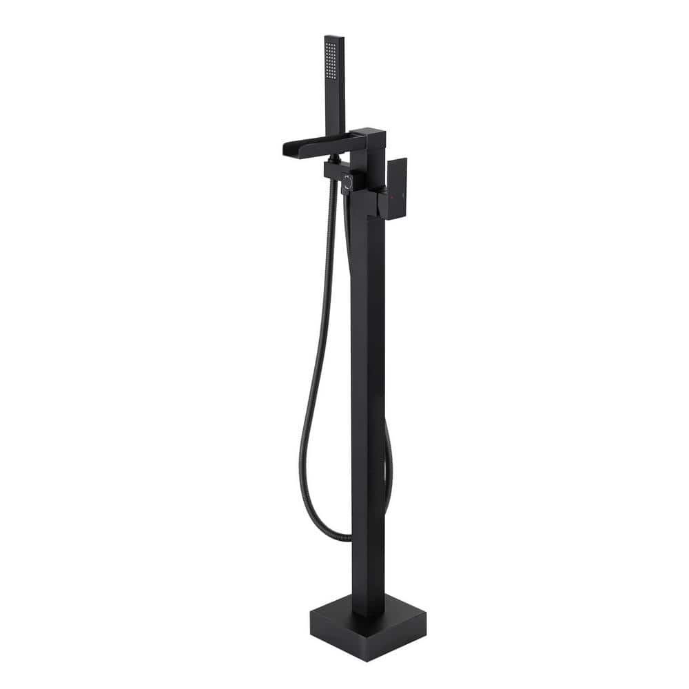 Single-Handle Roman Claw Foot Freestanding Tub Faucet Bathtub Filler with Hand Shower in. Matte Black price history on PriceWatchPro
