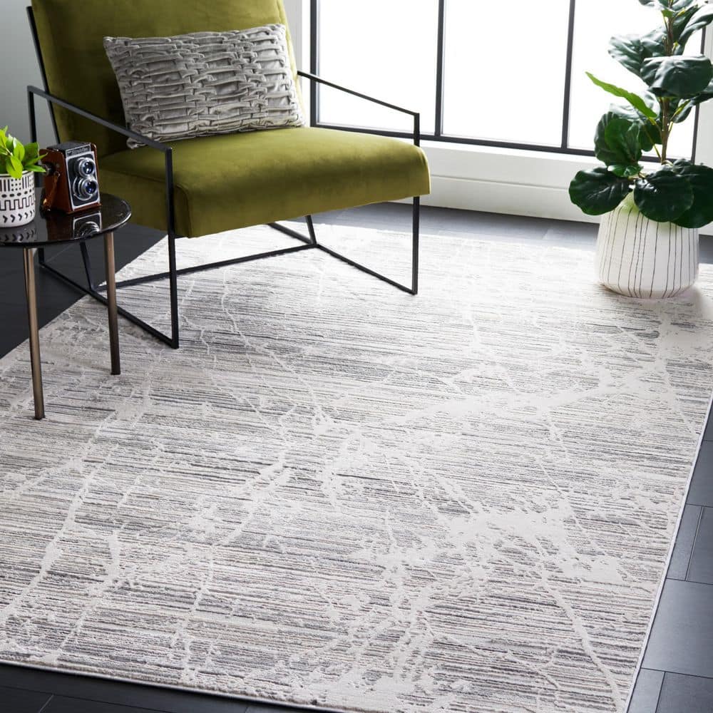 Vogue 4 ft. x 6 ft. Beige/Gray Striped Cracked Area Rug price history on PriceWatchPro
