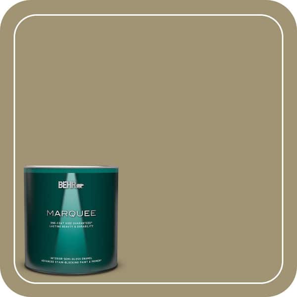 BEHR MARQUEE 1 qt. #380F-6 River Bank Semi-Gloss Enamel Interior Paint & Primer