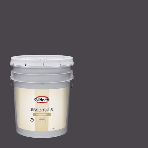 Glidden Essentials 5-gal. Blackhearth PPG1003-7 Semi-Gloss Exterior Paint